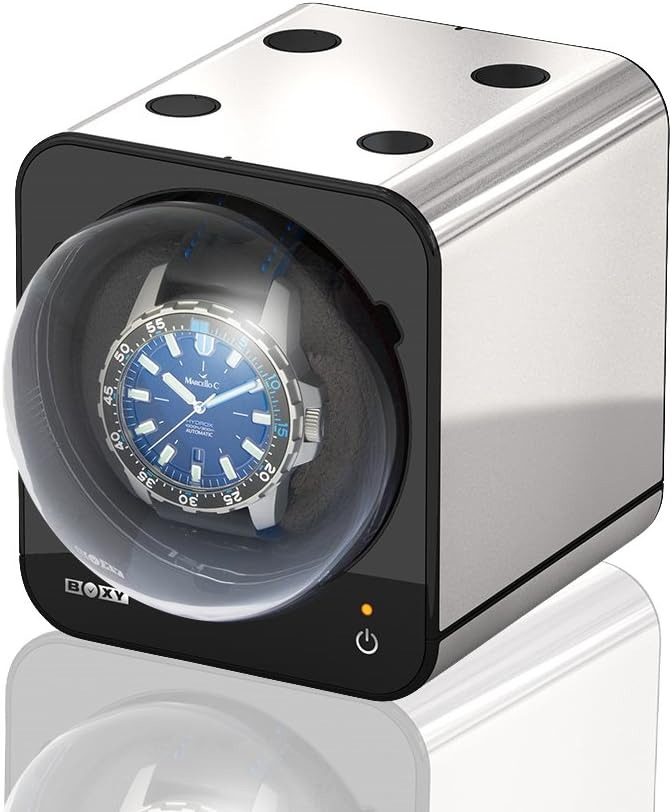 BECO BOXY FANCY BRICK Watchwinder/Uhrenbeweger/ Remontoir de montre SILVER