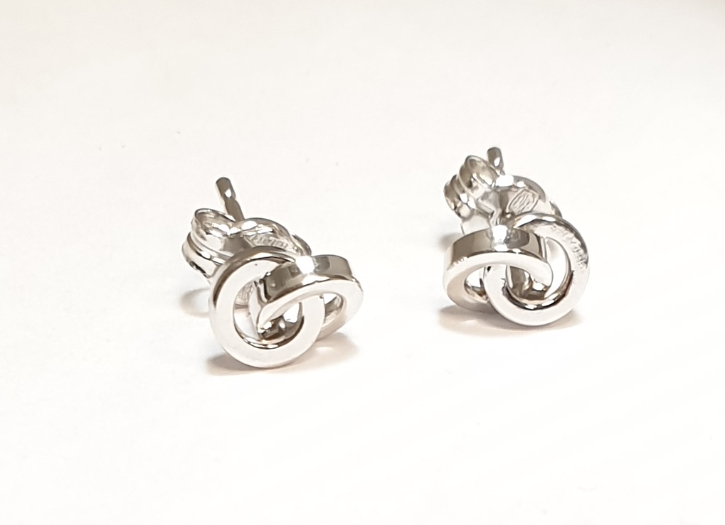 VENDU # Boucles d'oreilles or blanc -5091