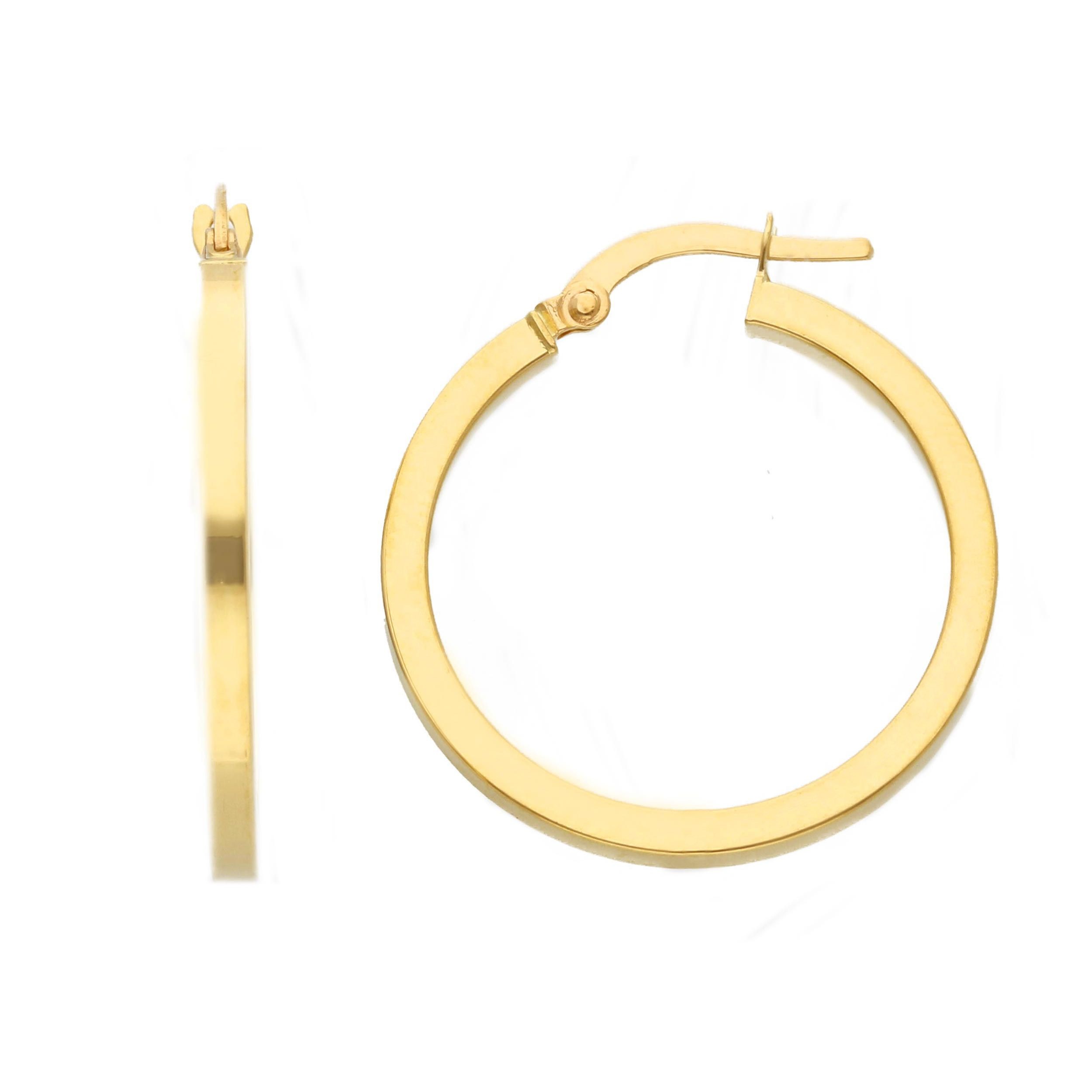 Boucles d'oreilles créoles 2cm or jaune 18K