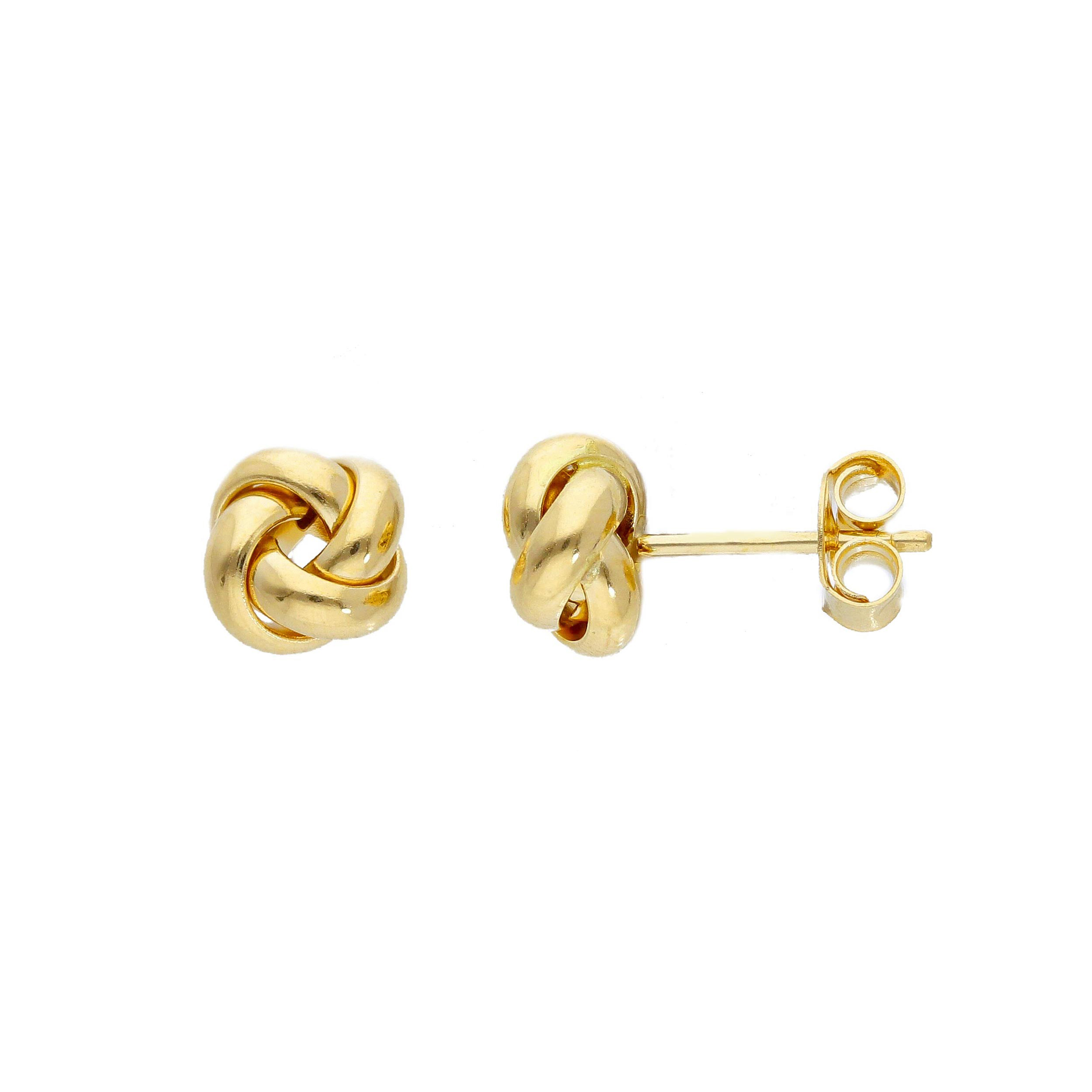 Boucles d'oreilles nœuds or jaune 18K