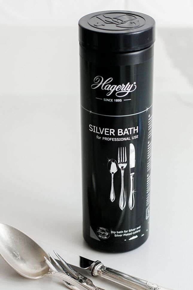 Hagerty SILVER bath,  Dip pour couverts,  produit pour nettoyer l'argenterie Formule à usage domestique.   Bain pour nettoyer et prendre soin de couverts en argent