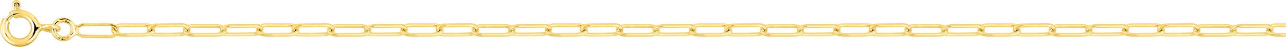 Bracelet 18cm maille fil carré or jaune 18K