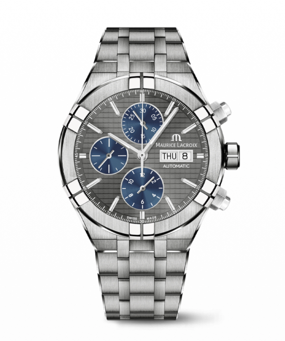# Montre homme TITANIUM Maurice Lacroix Aikon chrono automatique, sur bracelet titane facile à changer soi-même 44mm