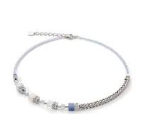 Collier Coeur de Lion en acier bleu