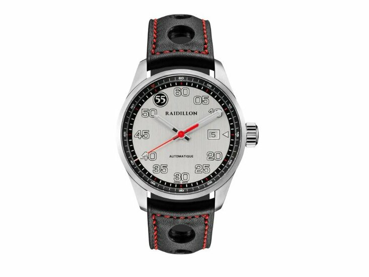 # Montre homme Raidillon automatique trois aiguilles, couronne vissée avec la gravure «55 » Limité à 55 exemplaires