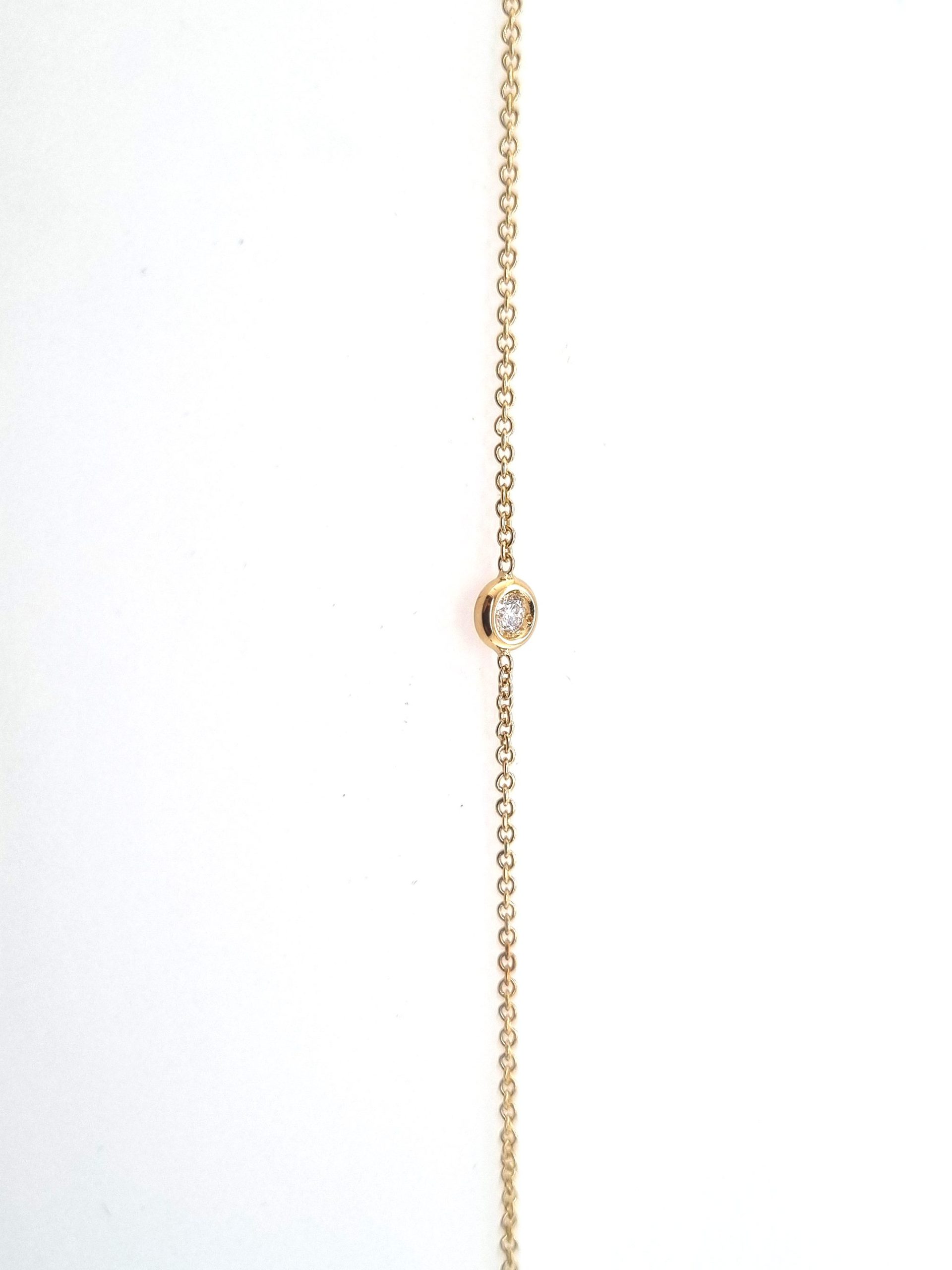 Bracelet 18.5cm or jaune 18K avec 0.06ct diamant naturel