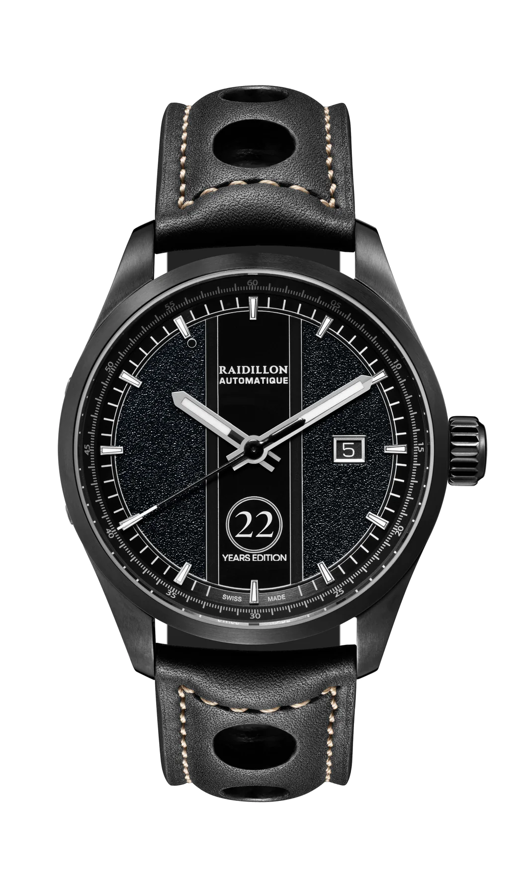 Montre Raidillon Edition all black, pour les 22 ans de la marque, livré avec un porte-clé produite que en 22 exemplaire limités