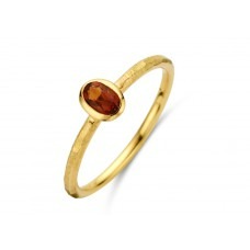 # Bague or jaune 18K mate avec rhodolithe: prix façon 361€ + 2.8gr de votre or.