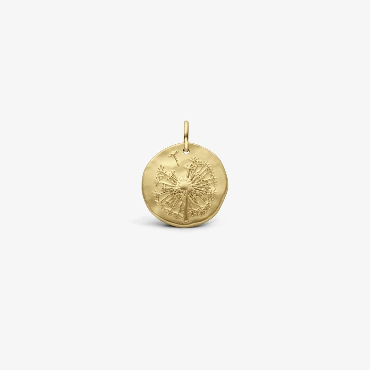 Pendentif médaille pissenlit 16mm or jaune 18K de la marque française Arthus Bertrand Paris 1803, éco-responsable