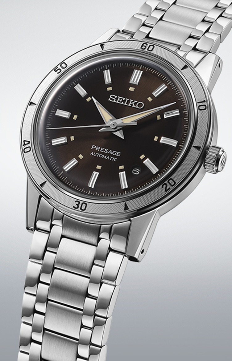 Montre Seiko Presage Style60's, automatique avec fonction de remontage manuel