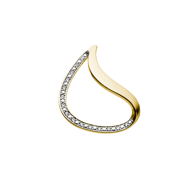 # Pendentif or jaune 18K avec 0.090ct diamants naturels