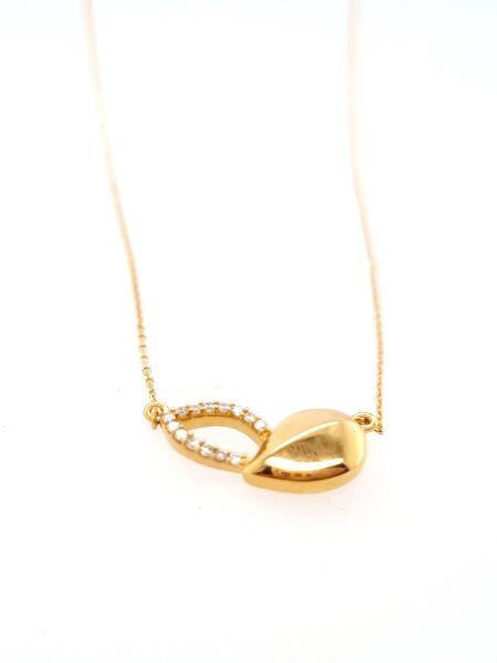 # Collier chaîne 40+2cm or jaune 18K avec 0.09ct diamants naturels