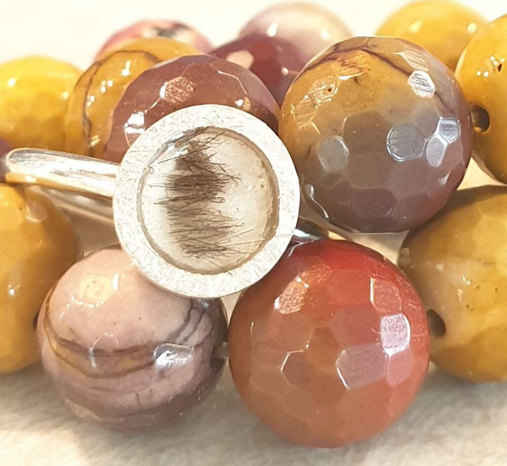 # Création de bague argent avec pastille en résine pour garder des souvenirs