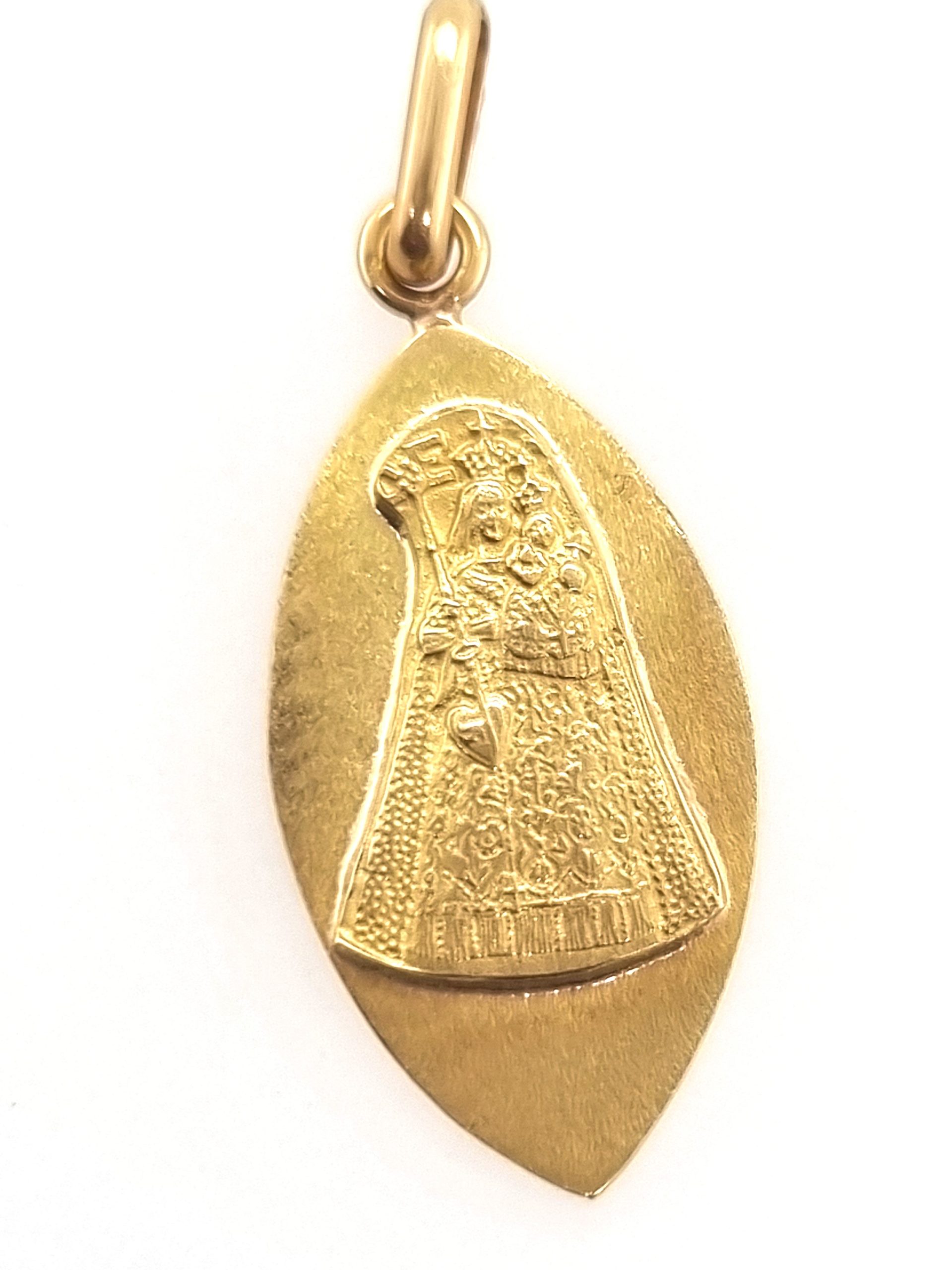 Pendentif Vierge de Luxembourg or jaune 18K