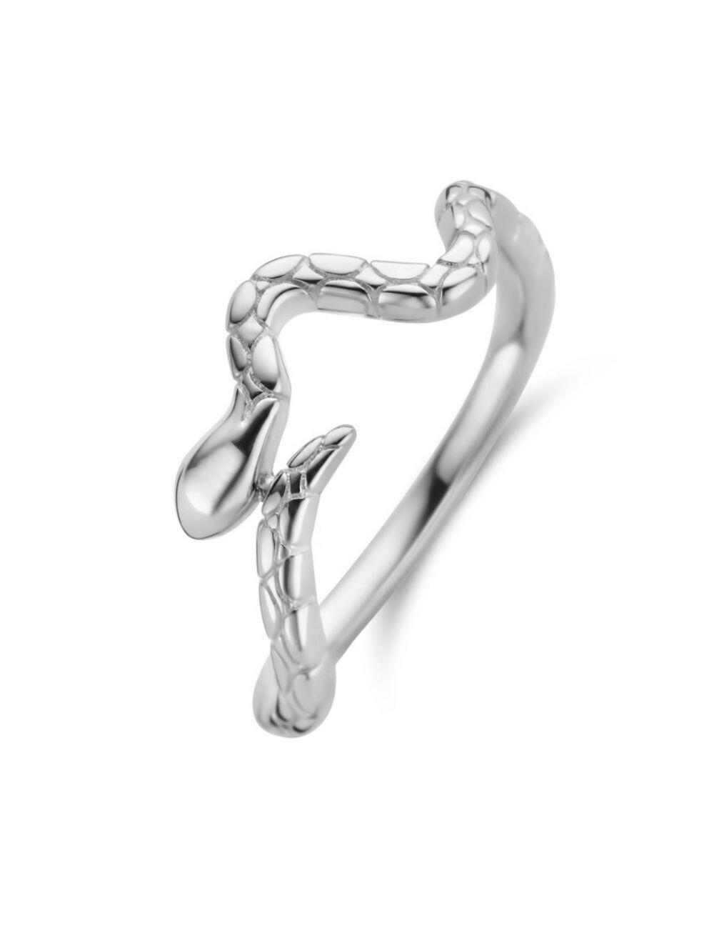Vendu# Bague serpent en argent rhodier
