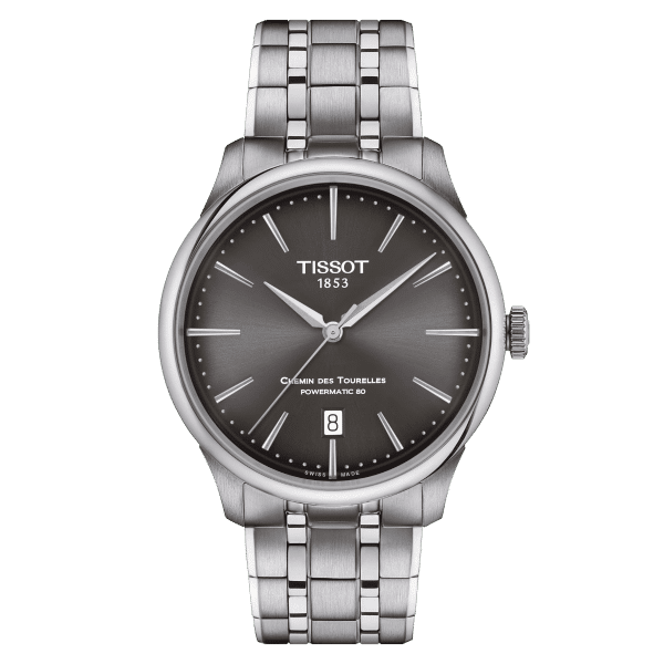 Montre homme Tissot Chemin des Tourelles MOUVEMENT POWERMATIC 80 HEURES DE RÉSERVE DE MARCHE. DIAMÈTRE : 39 MM