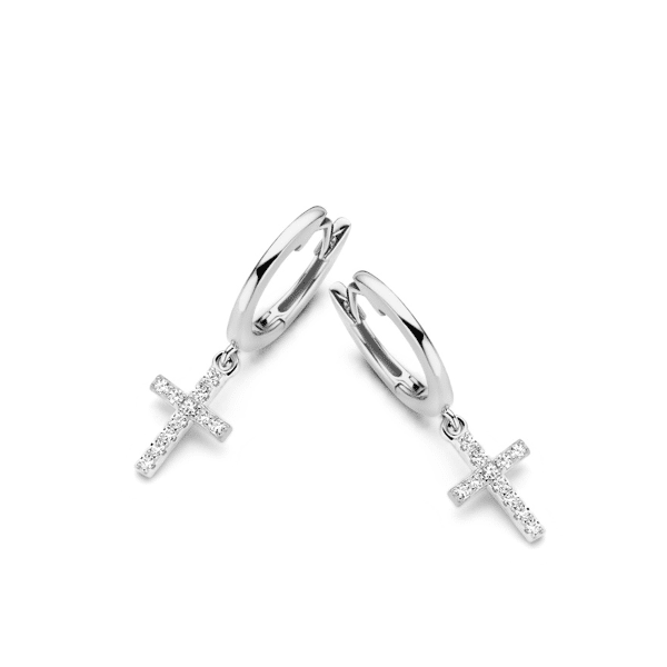 Boucles d'oreilles en argent 925 serties de zircon