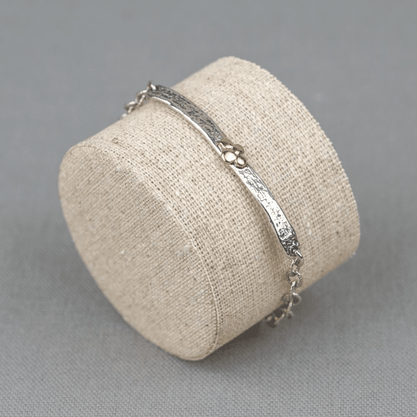 # Bracelet en argent sterling 925 en combinaison avec or jaune 9K au milieu