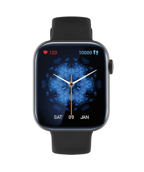 Montre TEKDAY CONNECTED  *hautparleur*  modèle BLACK silicone, case BLACK, possible de parler dans la montre, mesure *  PRESSION artérielle* , mesure saturation oxygène, fonctions musique, multiples  BRACELETS SUPPLEMENTAIRES