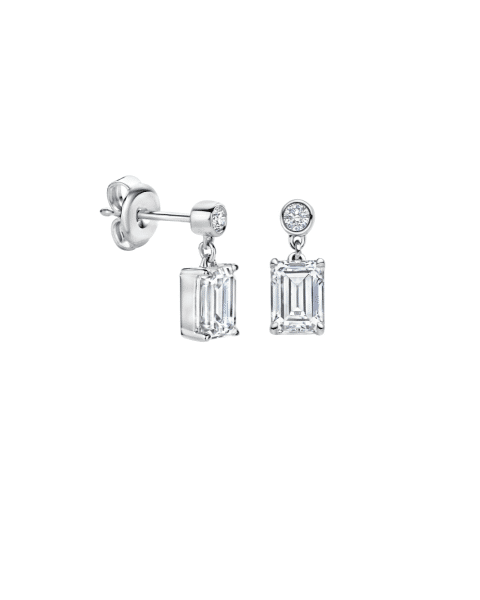 # Boucles d'oreilles pendantes argent 925 avec zircons