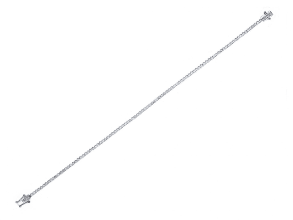 # Bracelet tennis 17.5cm or blanc 18K avec 1.34ct diamants naturels