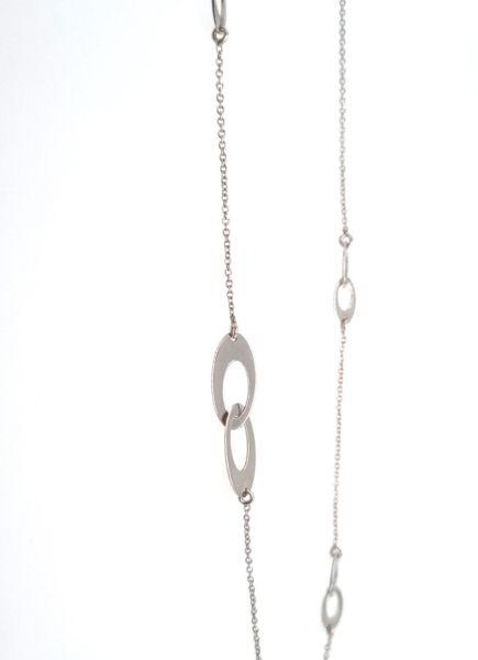 # Collier chaîne 40+5cm or blanc 18k