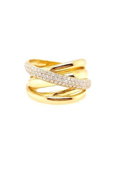 # Bague or jaune 18K avec 0.61ct diamants naturels ( prix façon: 2722€ + 17.1gr de votre or )
