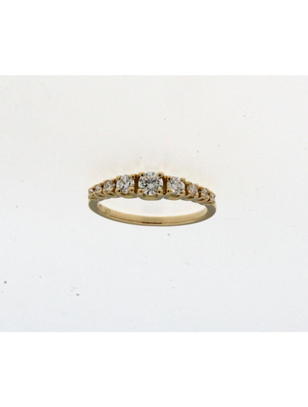 # Bague or jaune 18K avec 0.95ct diamants naturels