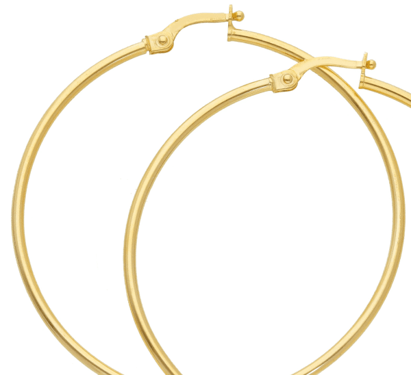 # Boucles d'oreilles créoles 4cm or jaune 14K