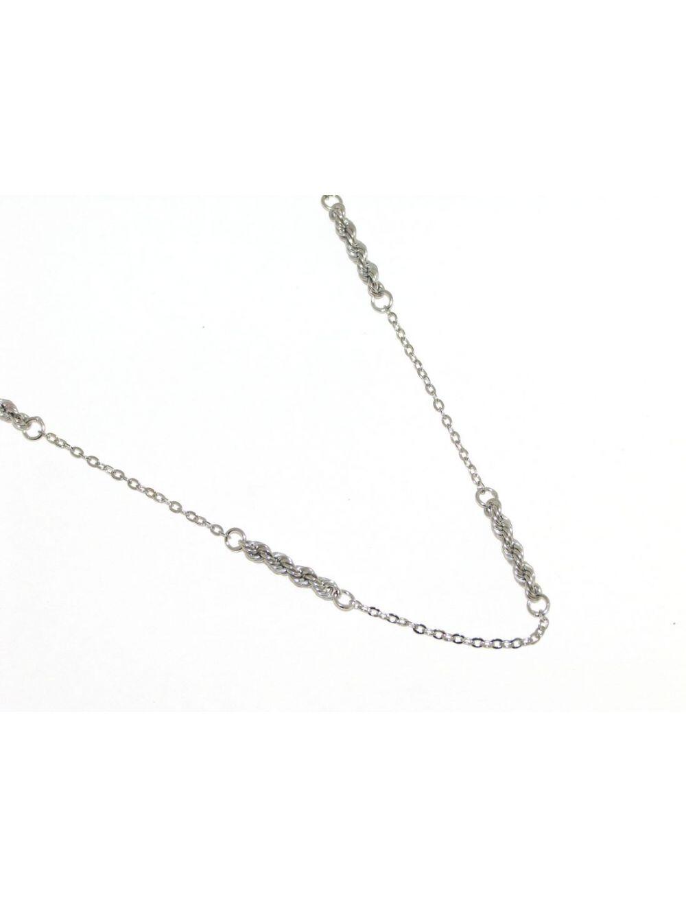 # Collier chaîne 45cm or blanc 18K