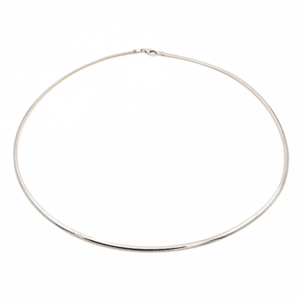 # Collier chaîne omega 42cm or blanc 18K