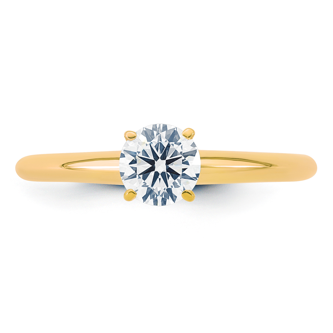 Vendu #Bague solitaire or jaune 18k avec 0.5ct diamant écologique LAB GROWN F/VS serti 4 griffes or jaune 18K
