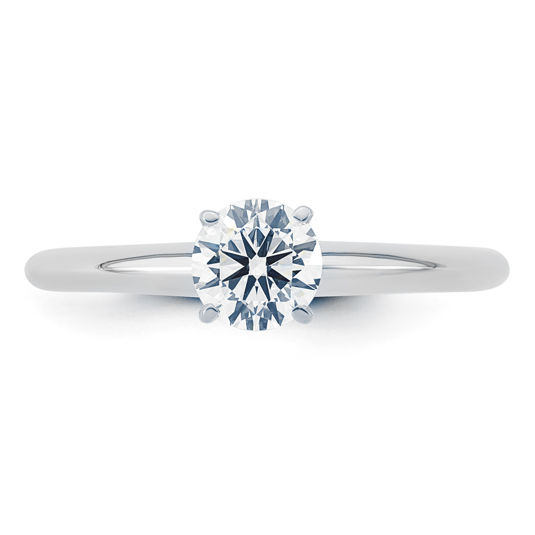 Vendu Bague solitaire or blanc 18K avec 0.50ct diamant écologique LAB GROWN F/VS serti 4 griffes or blanc 18K, diamant laboratoire