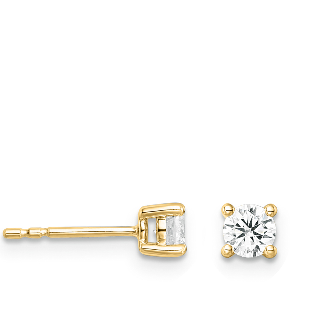 Boucles d’oreilles or jaune 18K avec 0.5ct diamants écologique LAB GROWN