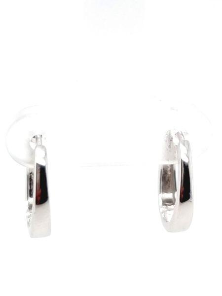 # Boucles d'oreilles créoles or blanc 18K, hauteur 1,3cm