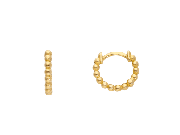 Boucles d'oreilles créoles charnières or jaune 18K