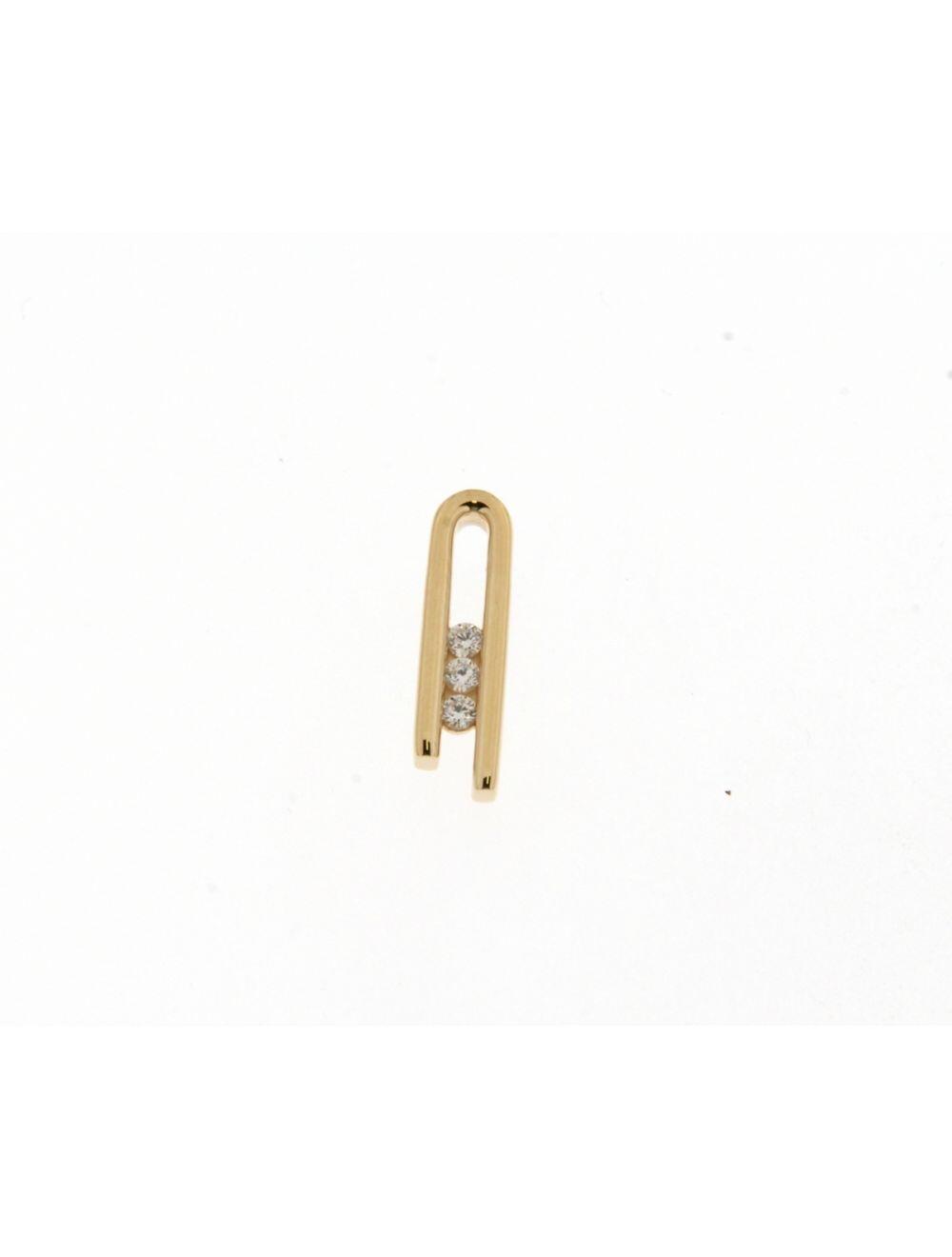 # Pendentif or jaune 18K avec 0.09ct diamants naturels