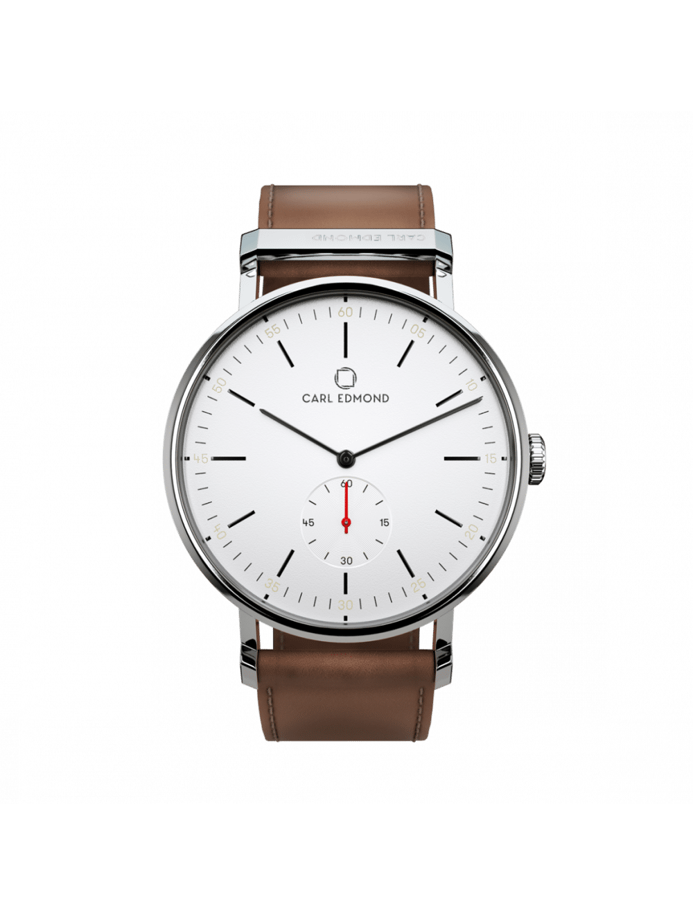 # Montre Carl Edmond 36mm modèle Ryolith, bracelet cognac