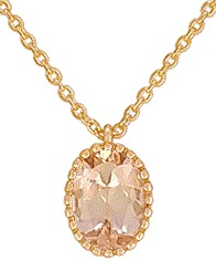 # Collier chaîne 45cm or rose 18k avec 0.7ct morganite serti clos or rose 18K