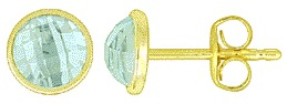 # Boucles d'oreilles or jaune 18K 1.6ct topaz