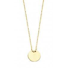 Collier chaîne 42cmor jaune avec plaque 13mm: 119€ prix façon + 3.8gr or jaune