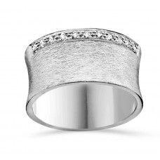 Bague or blanc 18K avec 0.14ct diamants naturels (778€ + 9.2gr de votre or)