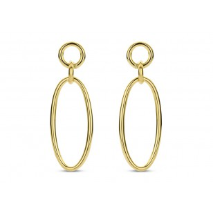 Boucles d'oreilles pendantes or jaune 18K