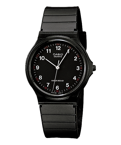 Montre CASIO,  quartz, 34mm, noir , bracelet noir