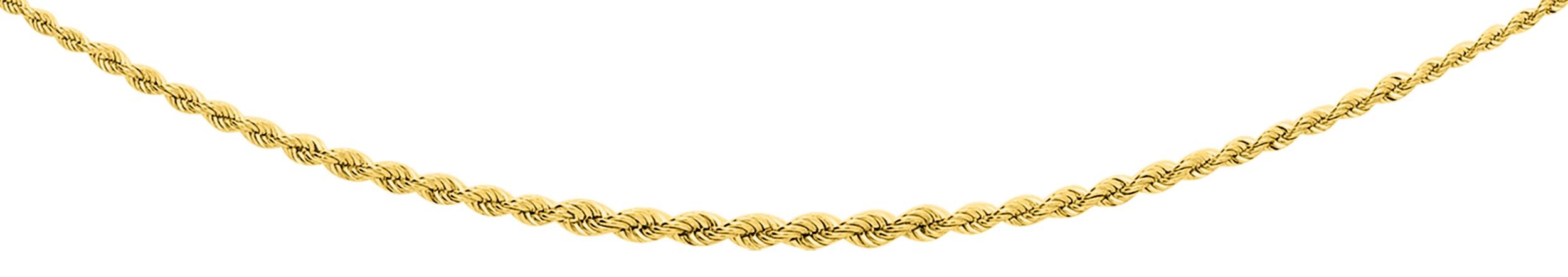 Chaîne corde en chute 45cm or jaune 18K