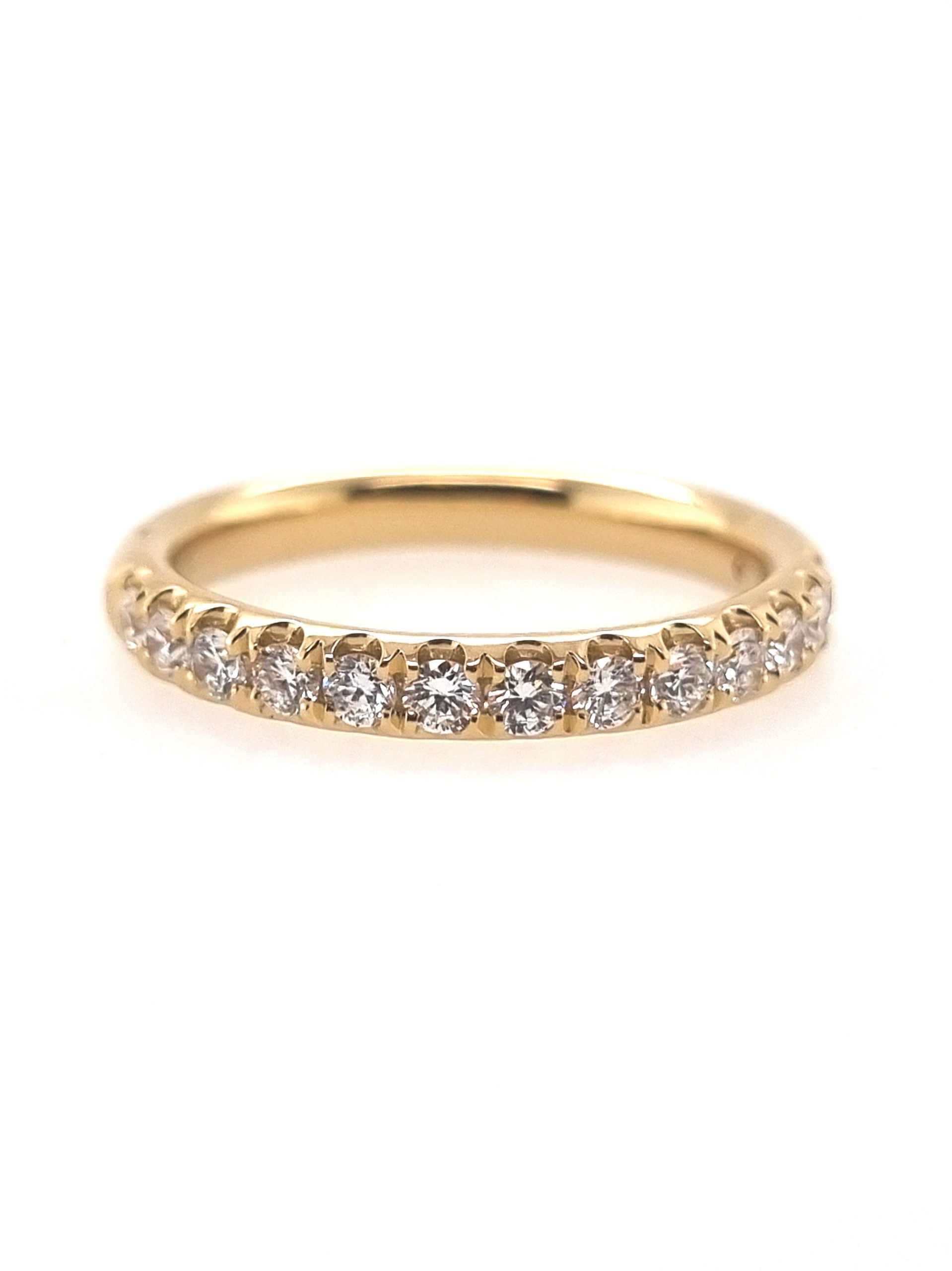 (vendue) Bague alliance or jaune 18K avec 0.5ct diamants écologique LAB GROWN F/VS laboratoire