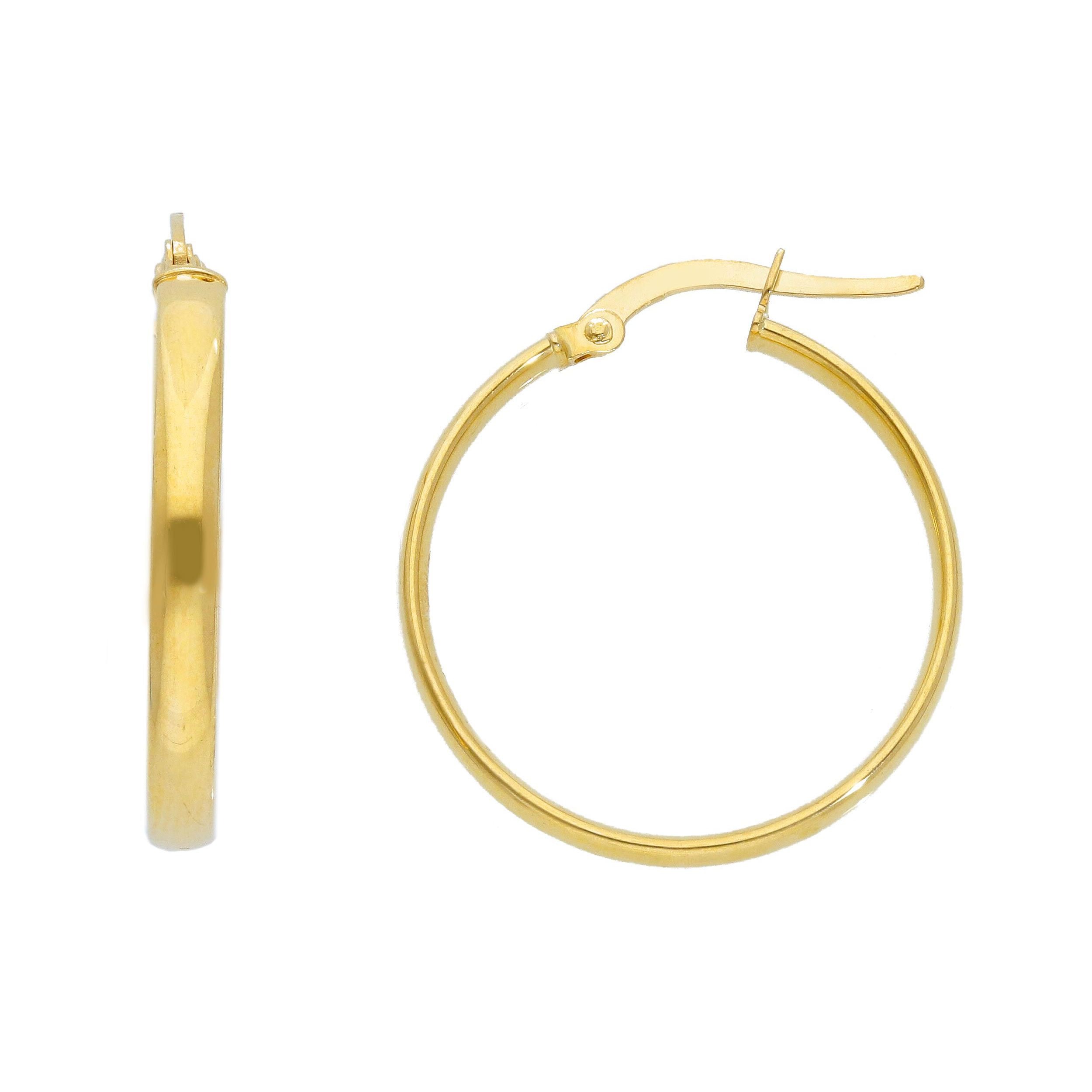 Boucles d'oreilles créoles 2cm or jaune 18K