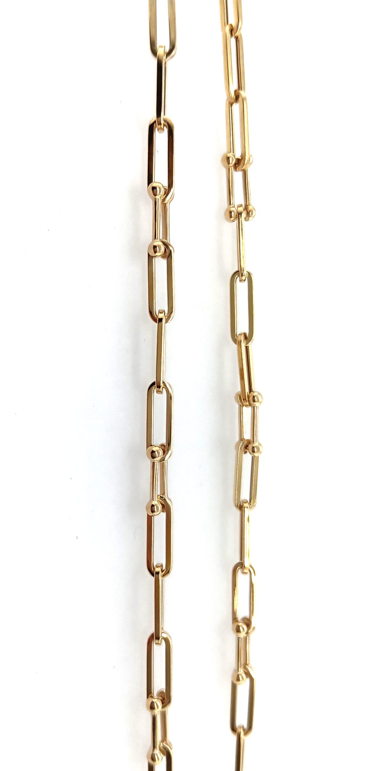 Collier chaîne 45cm or jaune 18K modèle maillon HardWear Tiffany (prix façon à déterminer, or à livrer)
