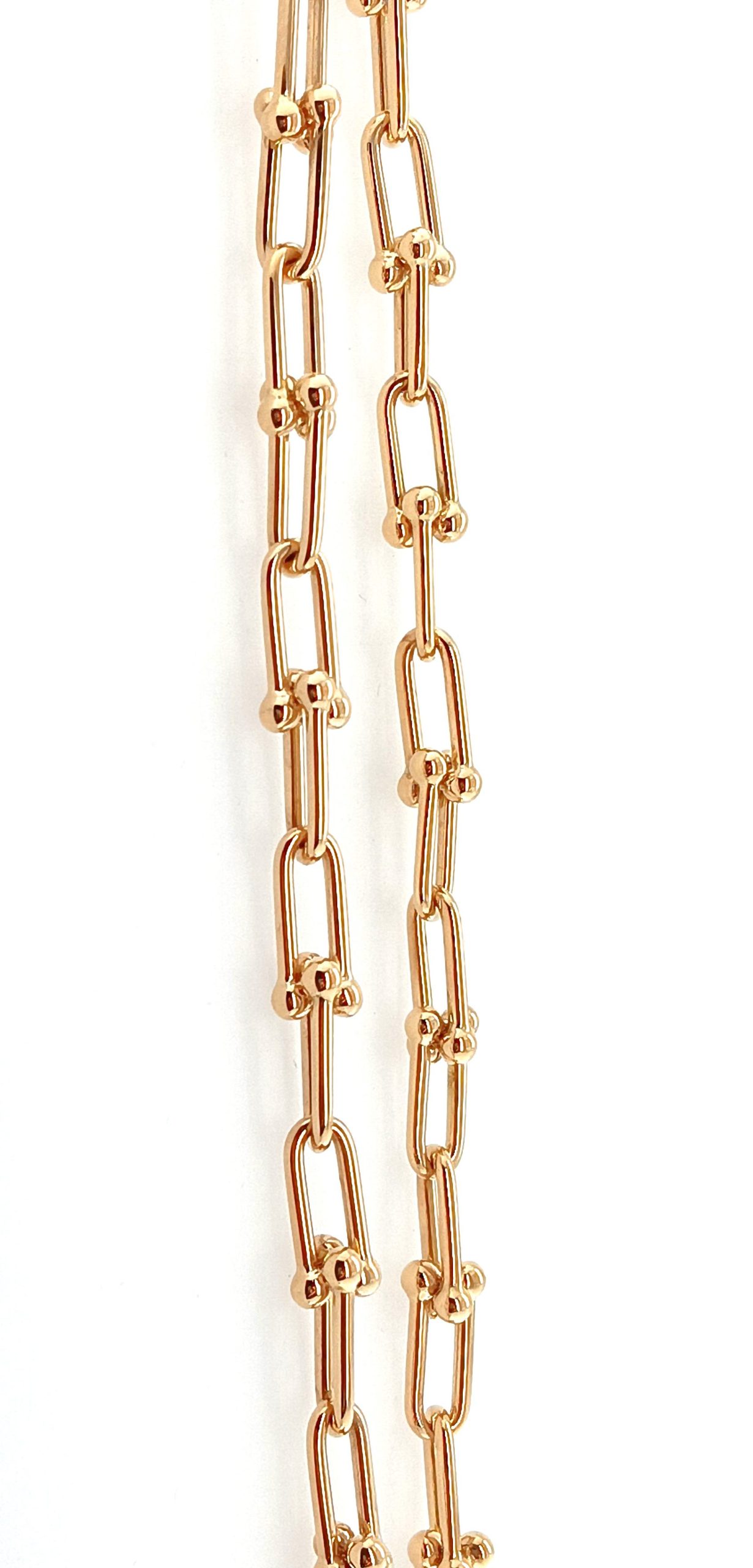 Collier chaîne 45cm or jaune 18K, modèle maillon HardWear Tiffany (prix façon à déterminer, or à livrer)