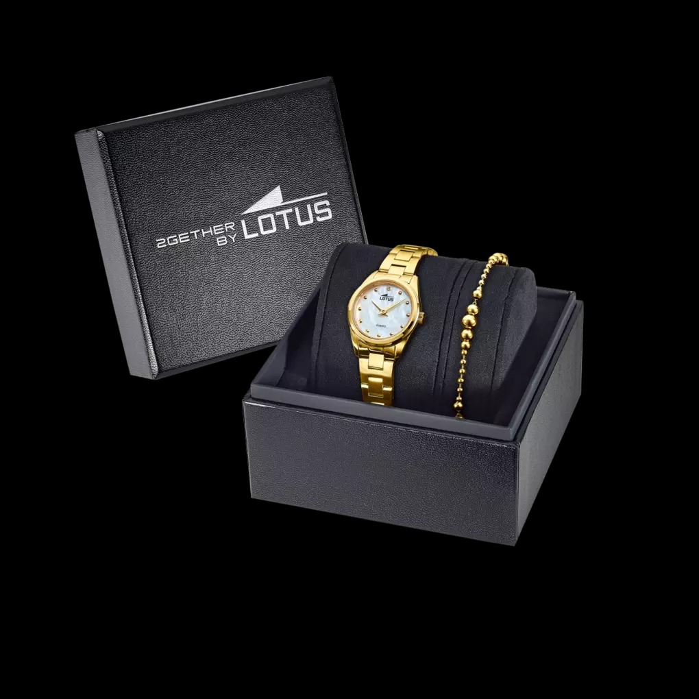 Montre LOTUS TOGETHER avec cadran nacré 26mm et bracelet acier dorée
